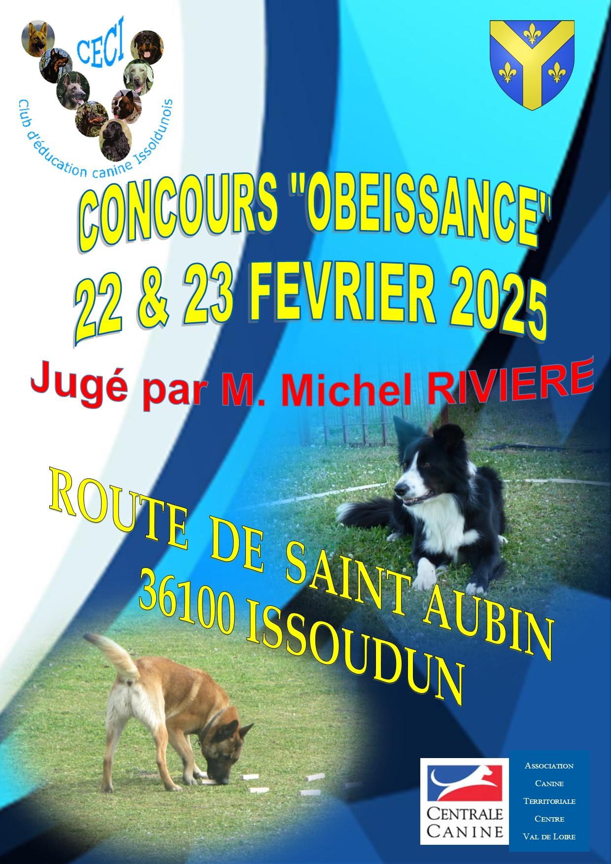 Affiche concours obeissance 2025